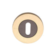 Heritage Brass Door Furniture Matt Bronze/Satin Brass / Mortice Key Profile Escutcheons Heritage Brass - Key Escutcheon Matt Bronze/Satin Brass Finish