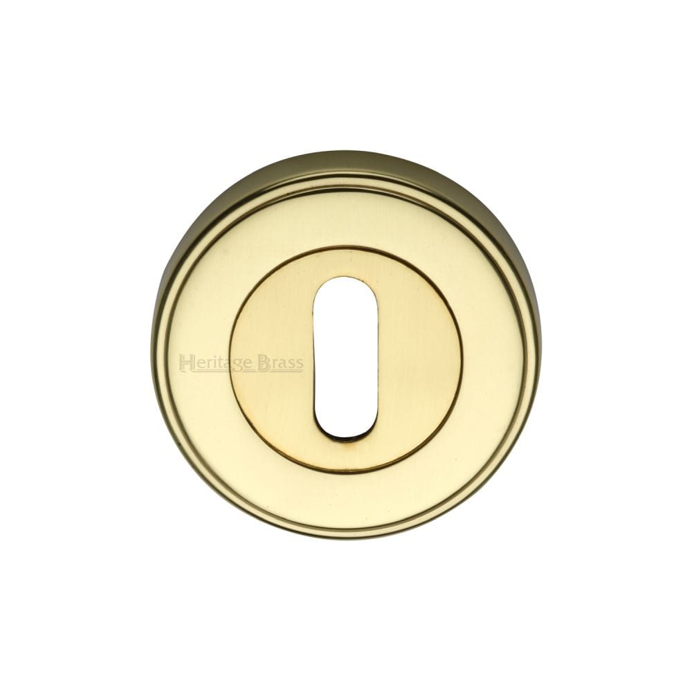 Heritage Brass Door Furniture Polished Brass / Mortice Key Profile Escutcheons Heritage Brass - Key Escutcheon Polished Brass Finish