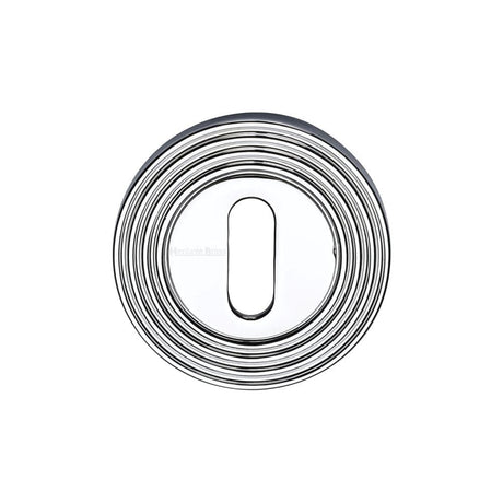 Heritage Brass Door Furniture Polished Chrome / Mortice Key Profile Escutcheons Heritage Brass - Key Escutcheon Polished Chrome Finish