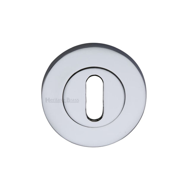 Heritage Brass Door Furniture Polished Chrome / Mortice Key Profile Escutcheons Heritage Brass - Key Escutcheon Polished Chrome Finish