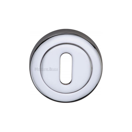 Heritage Brass Door Furniture Polished Chrome / Mortice Key Profile Escutcheons Heritage Brass - Key Escutcheon Polished Chrome Finish