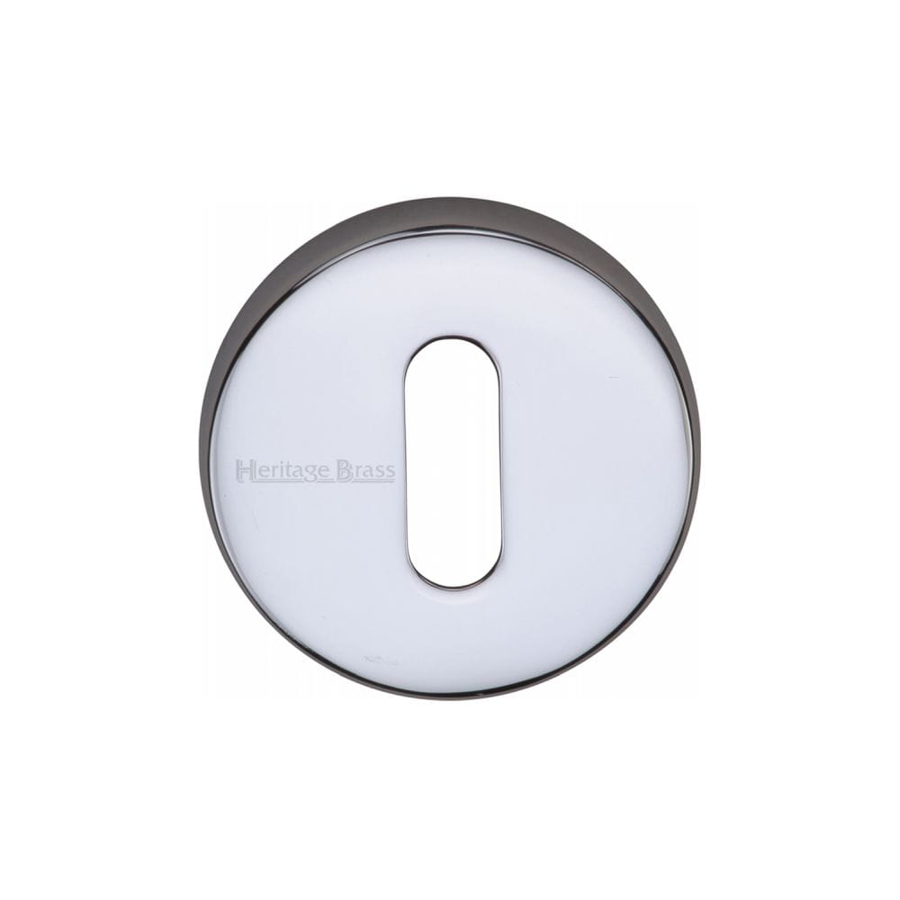 Heritage Brass Door Furniture Polished Chrome / Mortice Key Profile Escutcheons Heritage Brass - Key Escutcheon Polished Chrome Finish