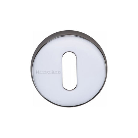 Heritage Brass Door Furniture Polished Chrome / Mortice Key Profile Escutcheons Heritage Brass - Key Escutcheon Polished Chrome Finish