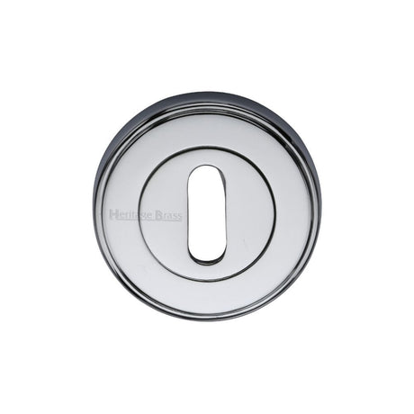 Heritage Brass Door Furniture Polished Chrome / Mortice Key Profile Escutcheons Heritage Brass - Key Escutcheon Polished Chrome Finish
