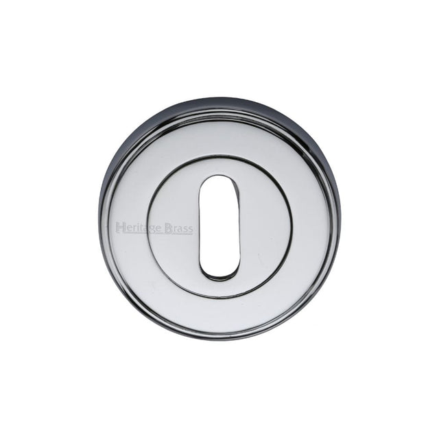 Heritage Brass Door Furniture Polished Chrome / Mortice Key Profile Escutcheons Heritage Brass - Key Escutcheon Polished Chrome Finish