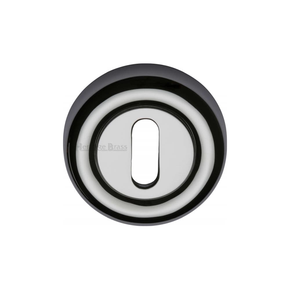 Heritage Brass Door Furniture Polished Chrome / Mortice Key Profile Escutcheons Heritage Brass - Key Escutcheon Polished Chrome Finish