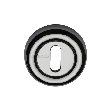 Heritage Brass Door Furniture Polished Chrome / Mortice Key Profile Escutcheons Heritage Brass - Key Escutcheon Polished Chrome Finish