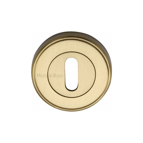 Heritage Brass Door Furniture Satin Brass / Mortice Key Profile Escutcheons Heritage Brass - Key Escutcheon Satin Brass Finish