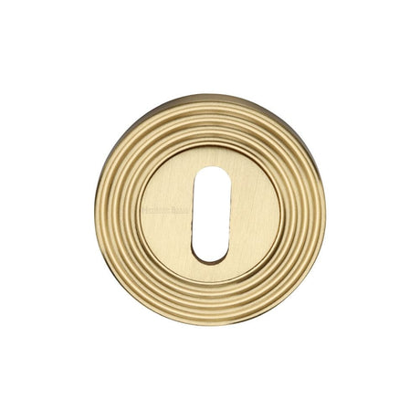 Heritage Brass Door Furniture Satin Brass / Mortice Key Profile Escutcheons Heritage Brass - Key Escutcheon Satin Brass Finish