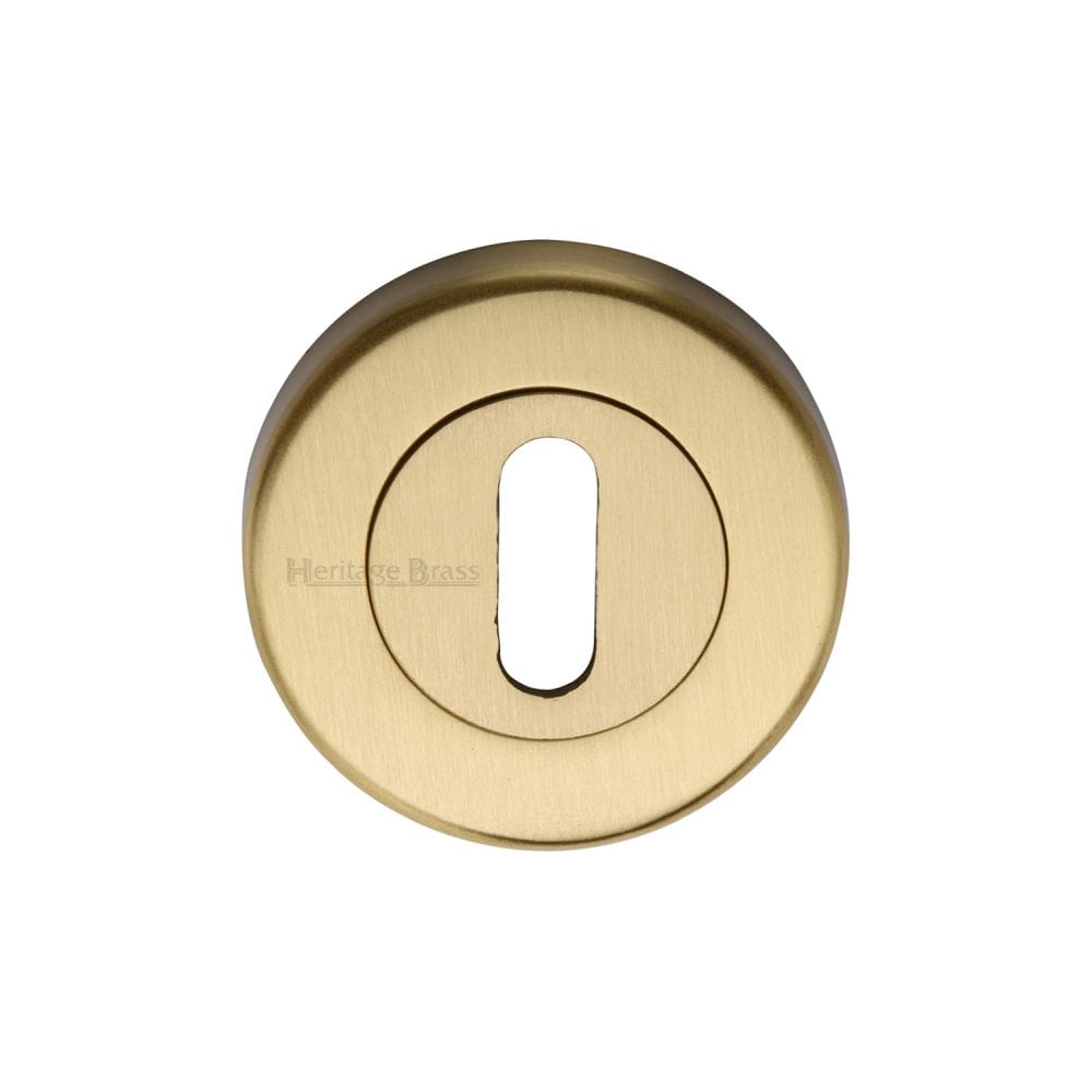 Heritage Brass Door Furniture Satin Brass / Mortice Key Profile Escutcheons Heritage Brass - Key Escutcheon Satin Brass Finish