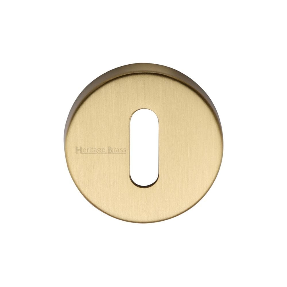 Heritage Brass Door Furniture Satin Brass / Mortice Key Profile Escutcheons Heritage Brass - Key Escutcheon Satin Brass Finish