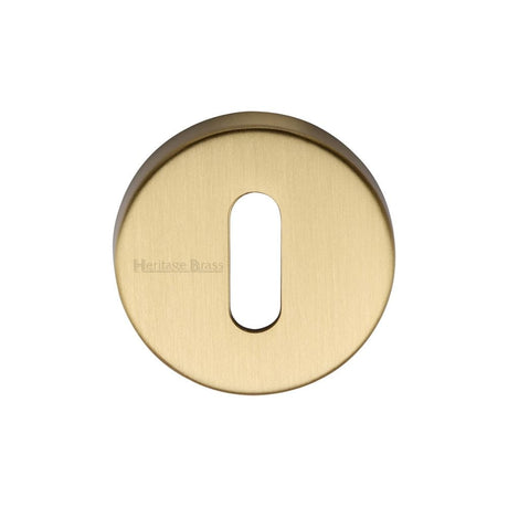 Heritage Brass Door Furniture Satin Brass / Mortice Key Profile Escutcheons Heritage Brass - Key Escutcheon Satin Brass Finish