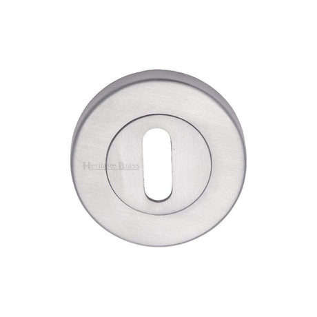 Heritage Brass Door Furniture Satin Chrome / Mortice Key Profile Escutcheons Heritage Brass - Key Escutcheon Satin Chrome Finish