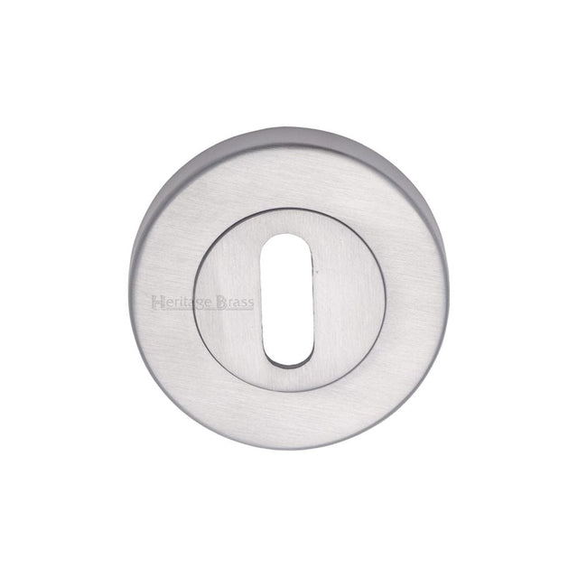 Heritage Brass Door Furniture Satin Chrome / Mortice Key Profile Escutcheons Heritage Brass - Key Escutcheon Satin Chrome Finish