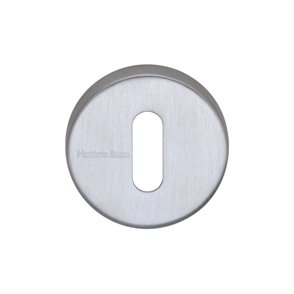 Heritage Brass Door Furniture Satin Chrome / Mortice Key Profile Escutcheons Heritage Brass - Key Escutcheon Satin Chrome Finish