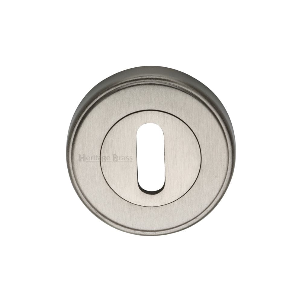 Heritage Brass Door Furniture Satin Nickel / Mortice Key Profile Escutcheons Heritage Brass - Key Escutcheon Satin Nickel Finish