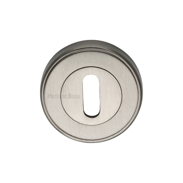 Heritage Brass Door Furniture Satin Nickel / Mortice Key Profile Escutcheons Heritage Brass - Key Escutcheon Satin Nickel Finish