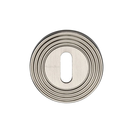 Heritage Brass Door Furniture Satin Nickel / Mortice Key Profile Escutcheons Heritage Brass - Key Escutcheon Satin Nickel Finish