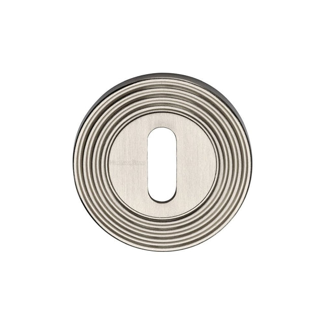 Heritage Brass Door Furniture Satin Nickel / Mortice Key Profile Escutcheons Heritage Brass - Key Escutcheon Satin Nickel Finish