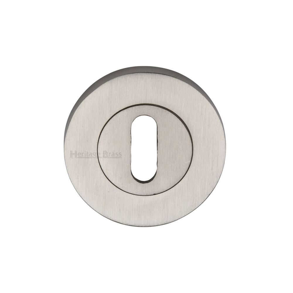 Heritage Brass Door Furniture Satin Nickel / Mortice Key Profile Escutcheons Heritage Brass - Key Escutcheon Satin Nickel Finish
