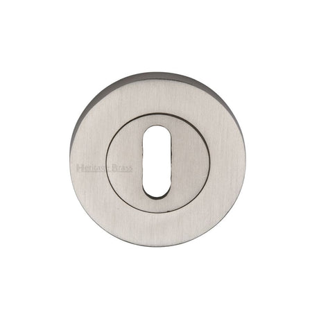 Heritage Brass Door Furniture Satin Nickel / Mortice Key Profile Escutcheons Heritage Brass - Key Escutcheon Satin Nickel Finish