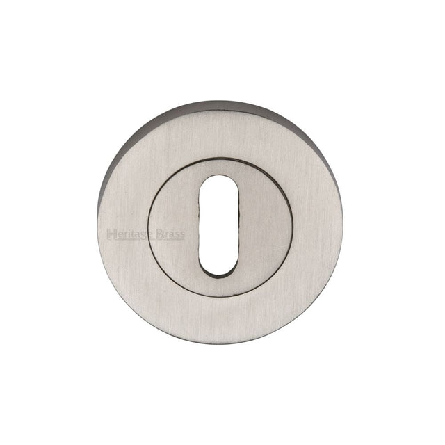 Heritage Brass Door Furniture Satin Nickel / Mortice Key Profile Escutcheons Heritage Brass - Key Escutcheon Satin Nickel Finish