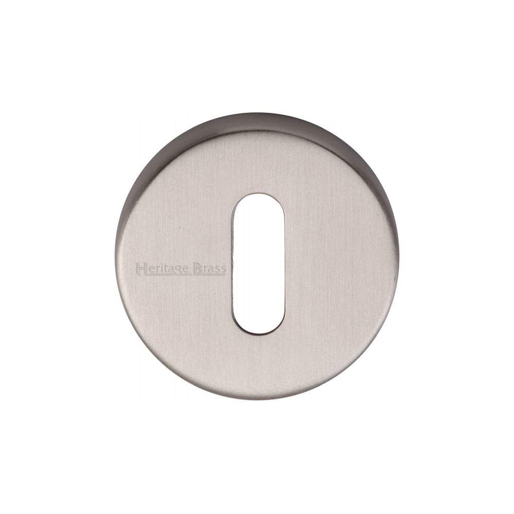 Heritage Brass Door Furniture Satin Nickel / Mortice Key Profile Escutcheons Heritage Brass - Key Escutcheon Satin Nickel Finish