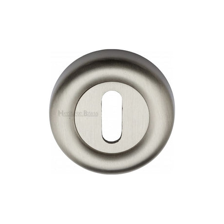 Heritage Brass Door Furniture Satin Nickel / Mortice Key Profile Escutcheons Heritage Brass - Key Escutcheon Satin Nickel Finish