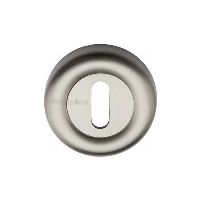 Heritage Brass Door Furniture Satin Nickel / Mortice Key Profile Escutcheons Heritage Brass - Key Escutcheon Satin Nickel Finish