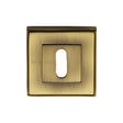 Heritage Brass Door Furniture Antique Brass / Mortice Key Profile Escutcheons Heritage Brass - Key Escutcheon Square Antique Brass Finish
