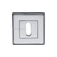 Heritage Brass Door Furniture Polished Chrome / Mortice Key Profile Escutcheons Heritage Brass - Key Escutcheon Square Polished Chrome Finish