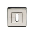 Heritage Brass Door Furniture Polished Nickel / Mortice Key Profile Escutcheons Heritage Brass - Key Escutcheon Square Polished Nickel Finish