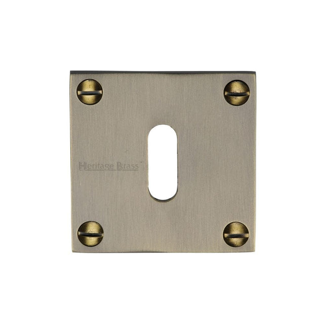 Heritage Brass Door Furniture Antique Brass / Mortice Key Profile Escutcheons Heritage Brass - Keyhole Escutcheon Antique Brass Finish