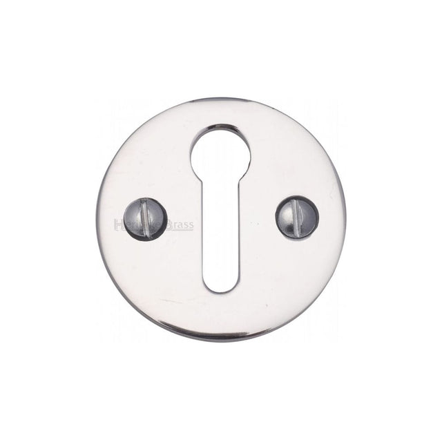 Heritage Brass Door Furniture Polished Chrome / Mortice Key Profile Escutcheons Heritage Brass - Keyhole Escutcheon Polished Chrome Finish