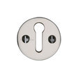 Heritage Brass Door Furniture Polished Nickel / Mortice Key Profile Escutcheons Heritage Brass - Keyhole Escutcheon Polished Nickel Finish