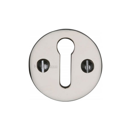 Heritage Brass Door Furniture Polished Nickel / Mortice Key Profile Escutcheons Heritage Brass - Keyhole Escutcheon Polished Nickel Finish