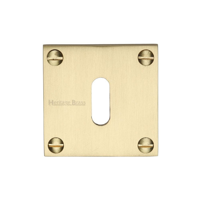 Heritage Brass Door Furniture Satin Brass / Mortice Key Profile Escutcheons Heritage Brass - Keyhole Escutcheon Satin Brass Finish