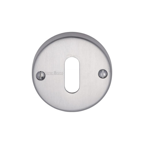 Heritage Brass Door Furniture Satin Chrome / Mortice Key Profile Escutcheons Heritage Brass - Keyhole Escutcheon Satin Chrome Finish