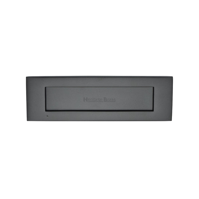 Heritage Brass Door Furniture Matt Black / Letter Plates / 254 x 79mm (10 x 3") Heritage Brass - Letterplate 10 X 3 Matt Black Finish
