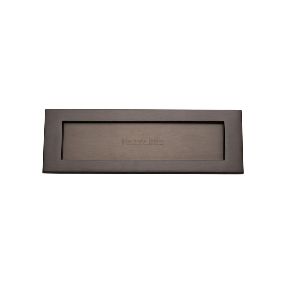 Heritage Brass Door Furniture Matt Bronze / Letter Plates / 254 x 79mm (10 x 3") Heritage Brass - Letterplate 10" x 3" Matt Bronze Finish