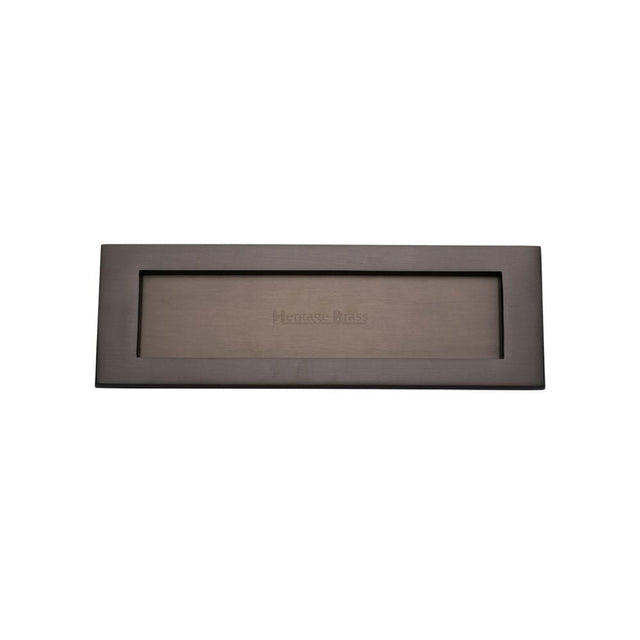 Heritage Brass Door Furniture Matt Bronze / Letter Plates / 254 x 79mm (10 x 3") Heritage Brass - Letterplate 10" x 3" Matt Bronze Finish
