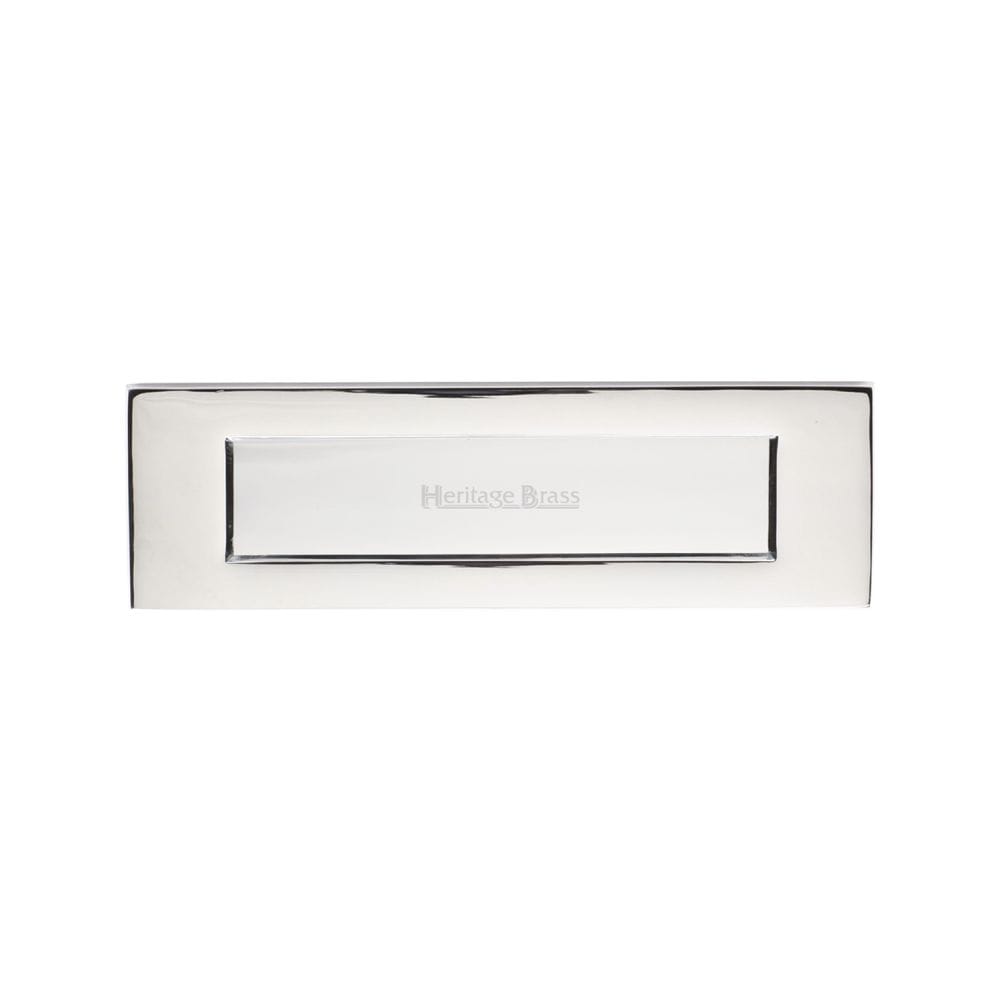 Heritage Brass Door Furniture Polished Chrome / Letter Plates / 254 x 79mm (10 x 3") Heritage Brass - Letterplate 10" x 3" Polished Chrome Finish