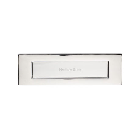 Heritage Brass Door Furniture Polished Chrome / Letter Plates / 254 x 79mm (10 x 3") Heritage Brass - Letterplate 10" x 3" Polished Chrome Finish