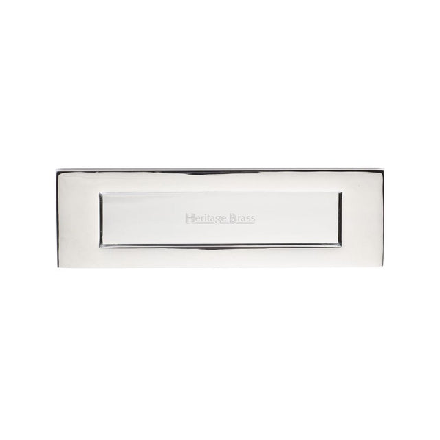 Heritage Brass Door Furniture Polished Chrome / Letter Plates / 254 x 79mm (10 x 3") Heritage Brass - Letterplate 10" x 3" Polished Chrome Finish