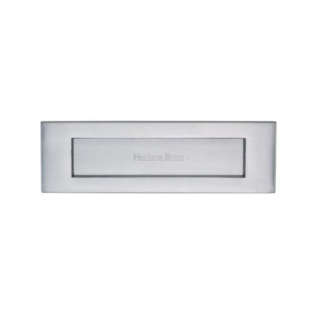 Heritage Brass Door Furniture Satin Chrome / Letter Plates / 254 x 79mm (10 x 3") Heritage Brass - Letterplate 10" x 3" Satin Chrome Finish