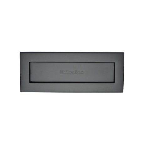 Heritage Brass Door Furniture Matt Black / Letter Plates / 254 x 102mm (10 x 4") Heritage Brass - Letterplate 10" x 4" Matt Black finish