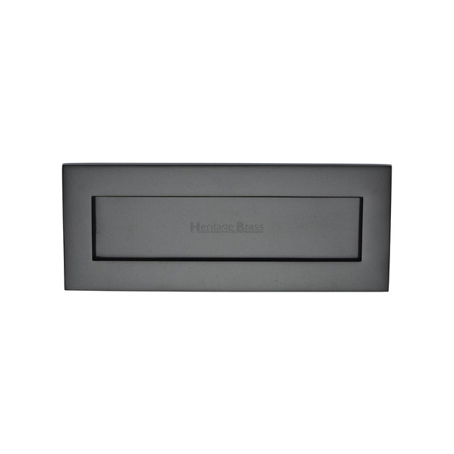 Heritage Brass Door Furniture Matt Black / Letter Plates / 254 x 102mm (10 x 4") Heritage Brass - Letterplate 10" x 4" Matt Black finish