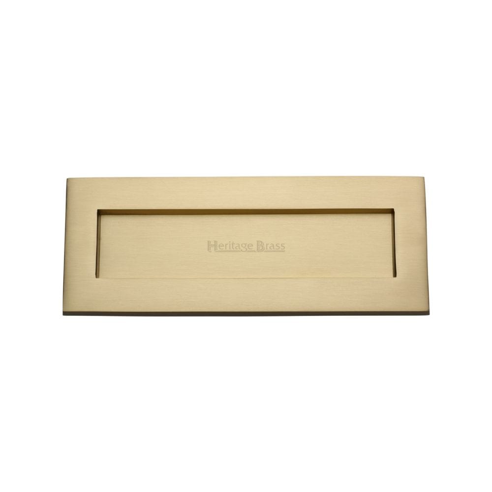 Heritage Brass Door Furniture Satin Brass / Letter Plates / 254 x 102mm (10 x 4") Heritage Brass - Letterplate 10" x 4" Satin Brass Finish