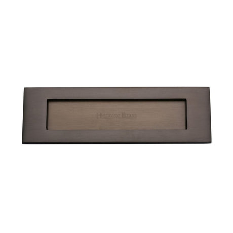 Heritage Brass Door Furniture Matt Bronze / Letter Plates / 305 x 102mm (12 x 4") Heritage Brass - Letterplate 12" x 4" Matt Bronze Finish