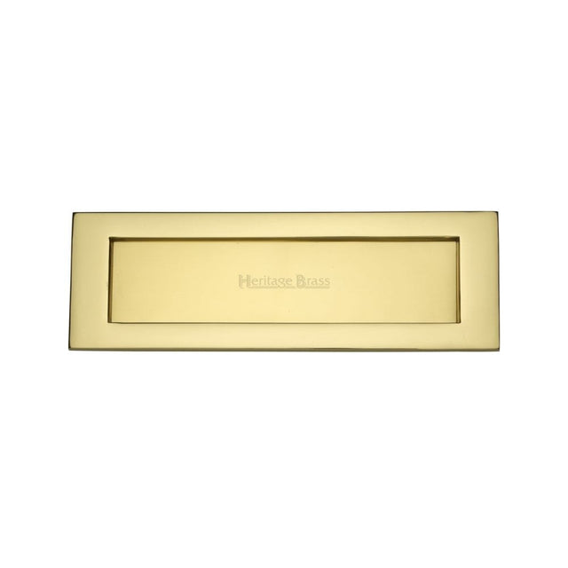 Heritage Brass Door Furniture Polished Brass / Letter Plates / 305 x 102mm (12 x 4") Heritage Brass - Letterplate 12" x 4" Polished Brass Finish